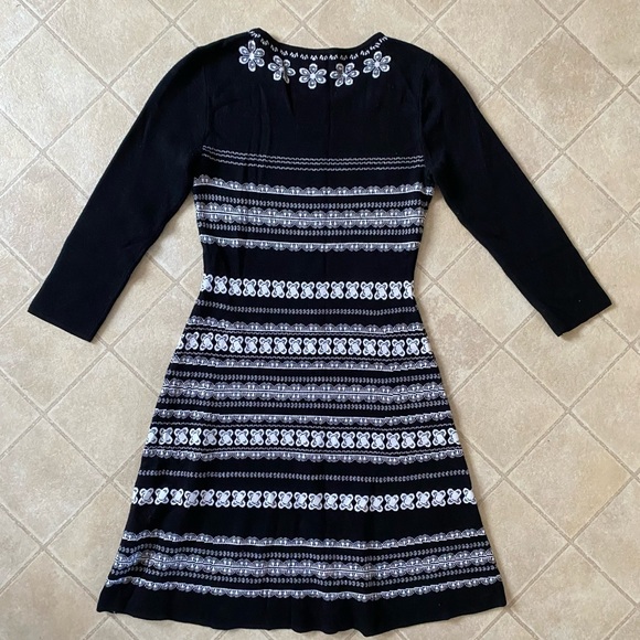 Cece Nordstrom Fair Isle A-Line Jacquard Knit Dress size S - Picture 4 of 13